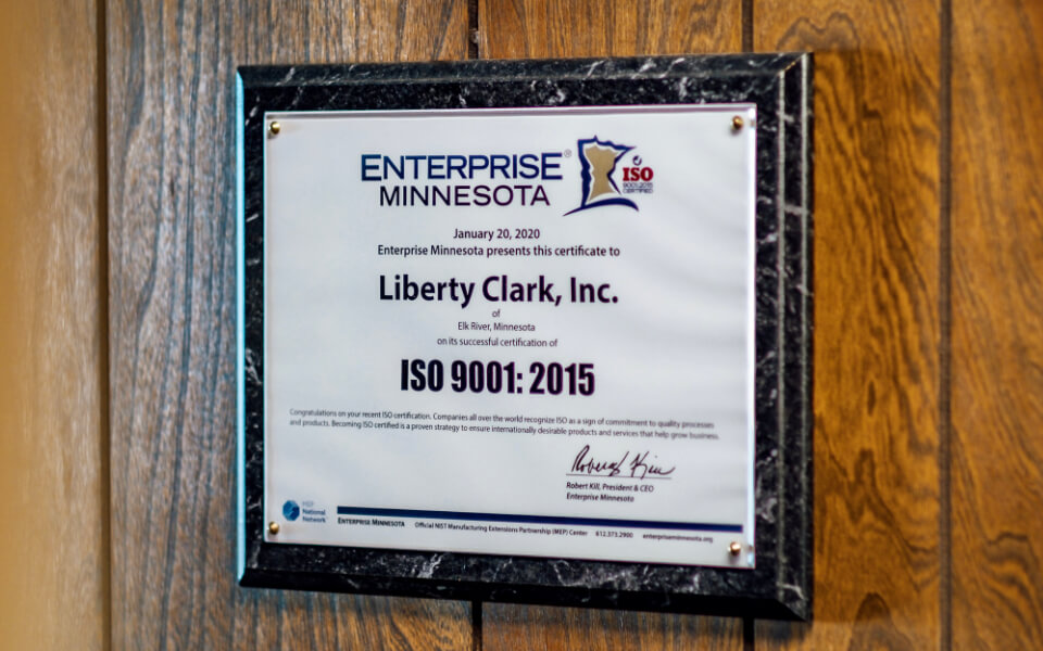 Liberty Clark ISO Certified